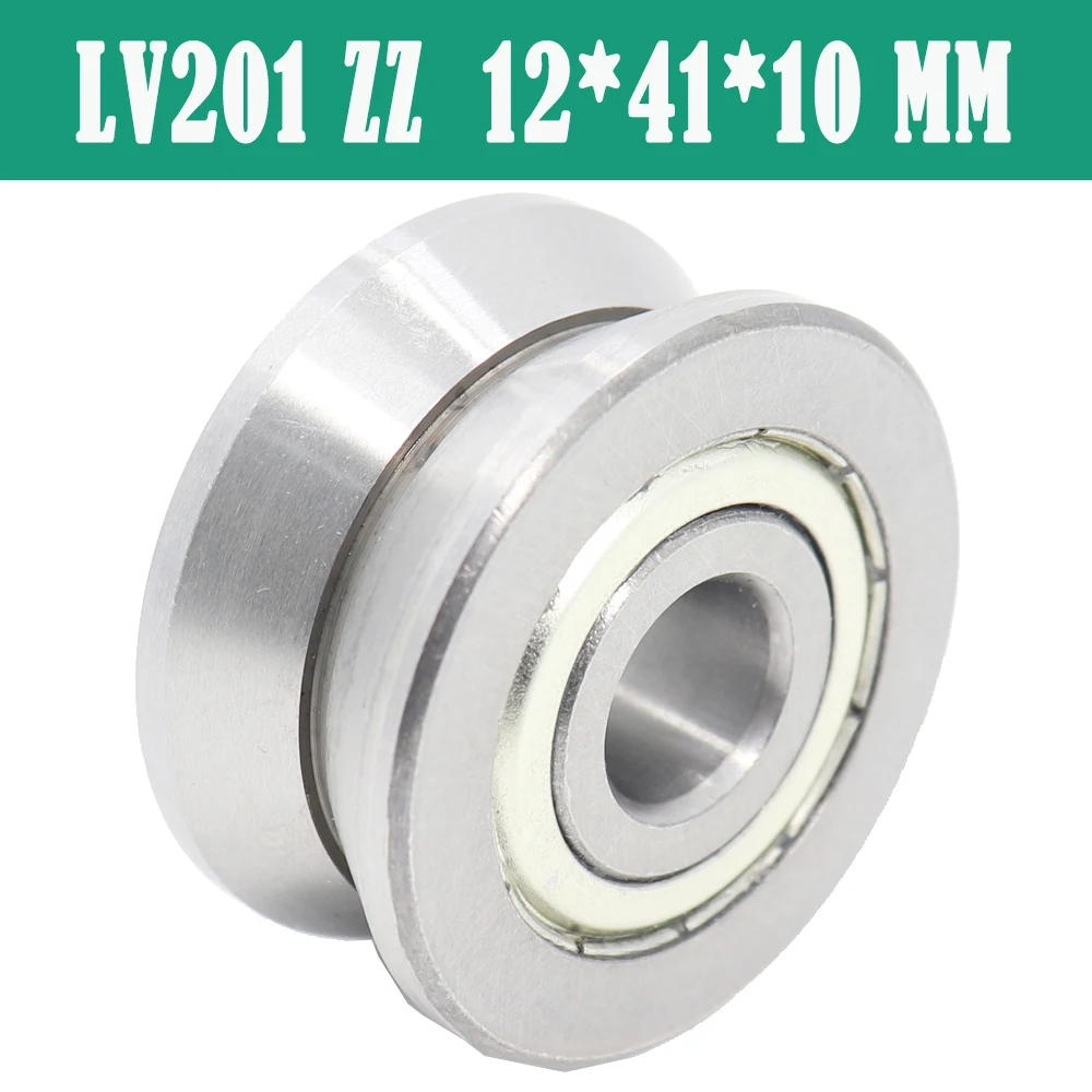 Lv201 Zz Bearing Wheel 1pc 12*41*10 Mm Lv Series V Groove Pulley Traces