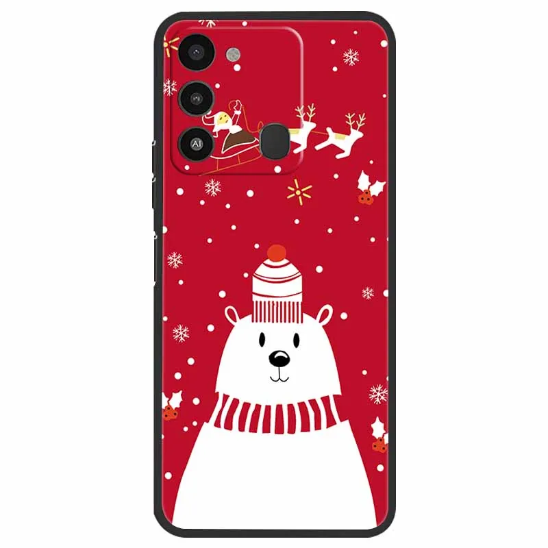 Holiday Edition Silicone Soft TPU Phone Cover - Festive Design Case
