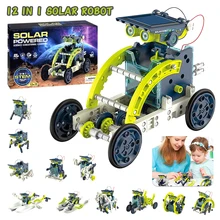 

12 In 1 Creative Solar Robot High-Tech Science Kit Development Kids Ducational Toys Building Blocks Toy For 8-10 Years Old Boys