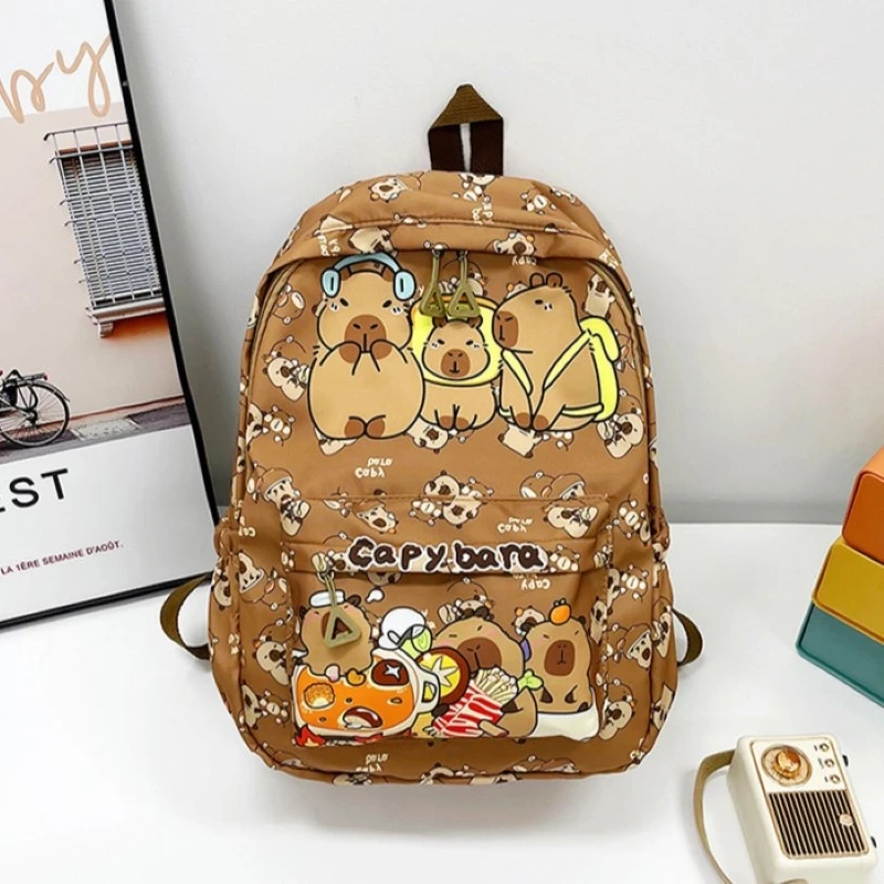Kapibara Capybara Cartoon Kid Backpack Large Capacity Fashion Teens Boy Girl Shoulder Bag Children Schoolbag Backpack 1