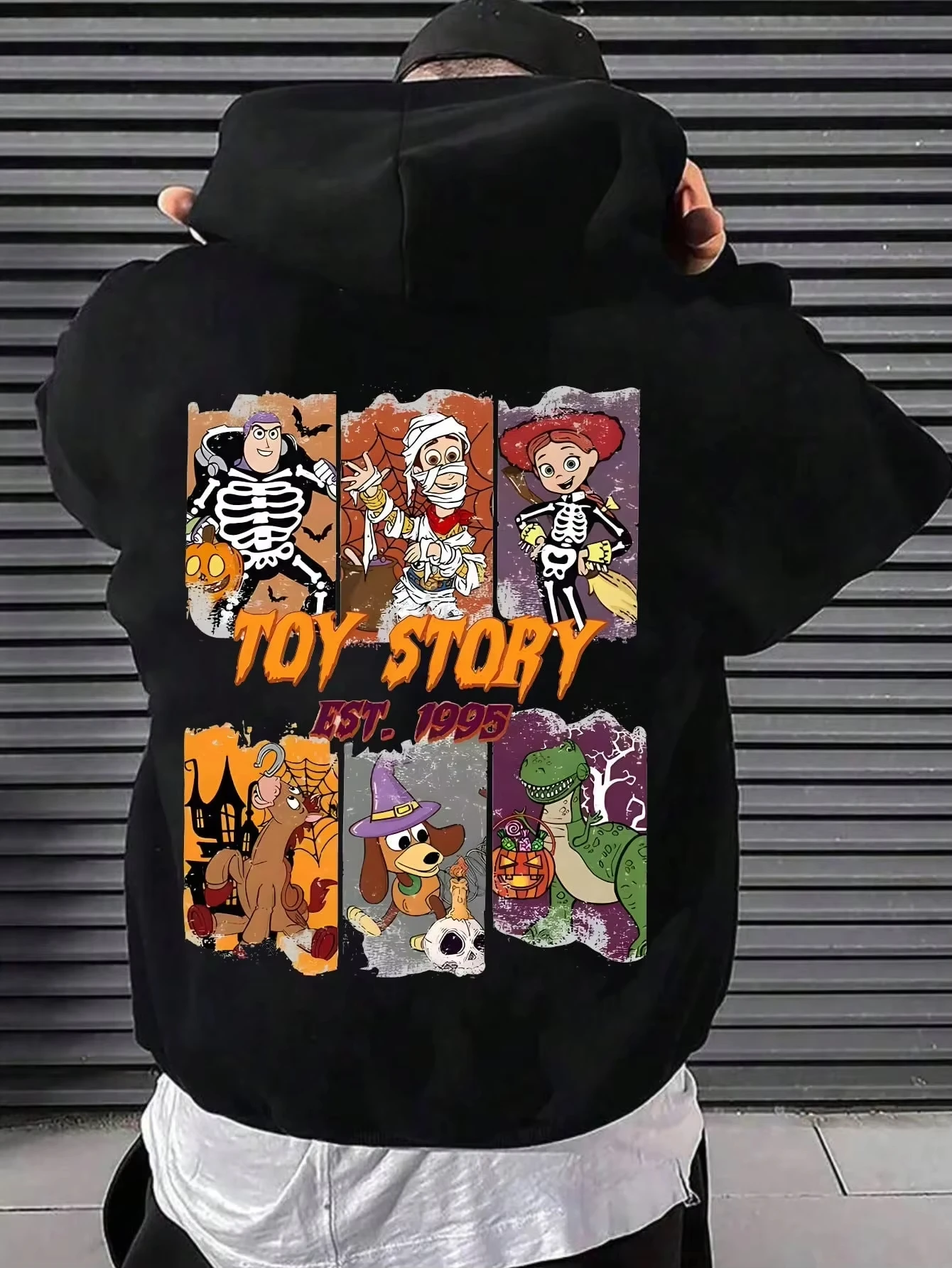 Disney Halloween Costume Toy Story Sweatshirt Hoodie With Patterns Of Buzz Lightyear And Other Characters Pullover  Clothing