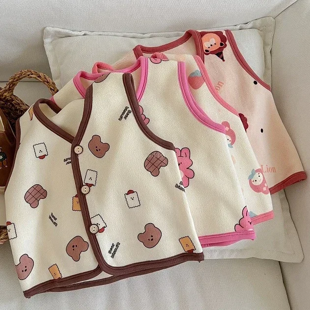 Children's Velvet Vest for Girl and Boy Winter