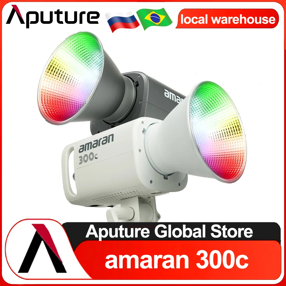 Aputure Amaran 300c Video Light 2500-7500K RGBWW Full-color LED COB Photography Lighting Sidus Link App Control