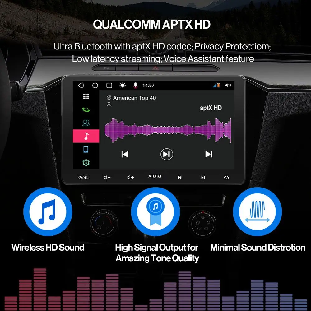 ATOTO S8 Ultra Plus 10.1inch 2 Din Android 10.0 Car Stereo Radio Multimedia  Video Player with Ultra Clear QLED Display 1280*720
