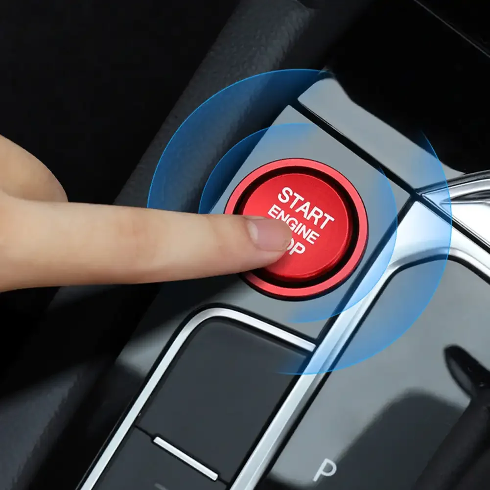 Car Engine Start Button Ignition Key Ring Cover Trim For VW Models