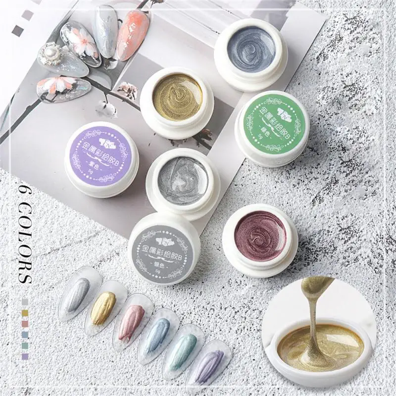 

Metallic Painting Gel Polish For Nail Art Soak Off Gel Nail Polish Gold Silver Mirror Glitter UV Nail Gel Varnish For Manicure