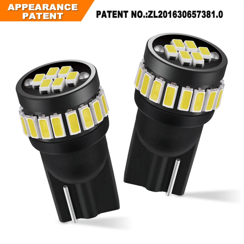 

JIACHI FACTORY 10PCS Super Bright For Auto Car Accessories 194 501 168 W5w Interior Lamp T10 Led Bulb Light 24smd White Dc12-24v