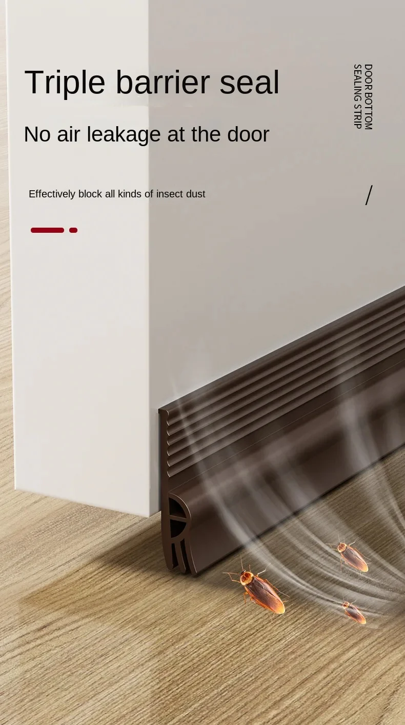 Description Picture 6 of item1M Door Bottom Sealing Strip Windproof Dust Stopper Guard Rain Weatherstrip Noise Reduction Insulator Sealer Home Hardware New