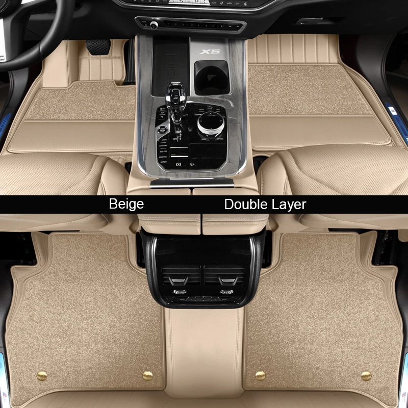 맞춤형 자동차 액세서리 인조 가죽 플로어 매트 BMW 시리즈 BMW 1 3 6 7 X3 X5 X1 미니 e46 e60 e39용 친환경 소재