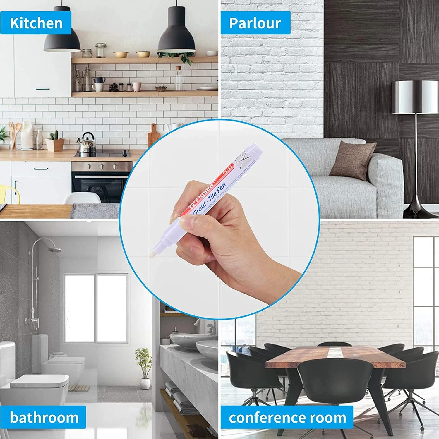 Grout Pen Permanent Tile Wall Grout Restorer White Repair Marker