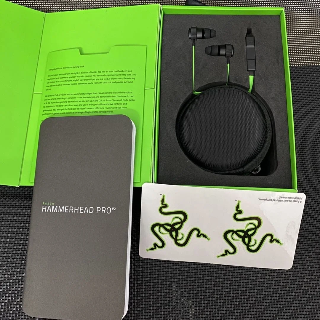 Razer Hammerhead PRO V2 Headphones Wired Portable Stereo Music