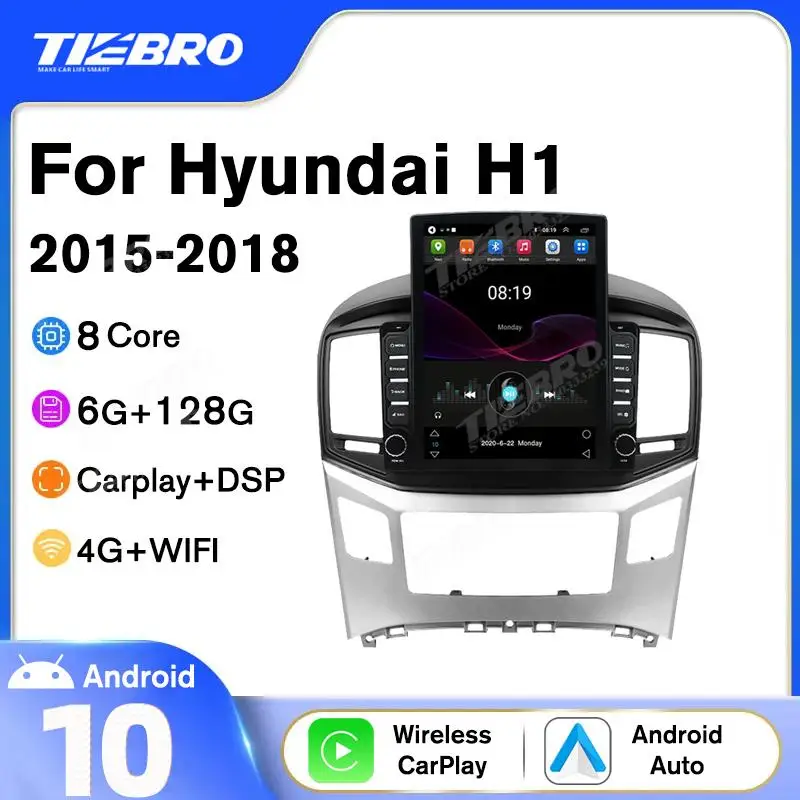 

Tiebro Android 10.0 Car Radio For Hyundai H1 Grand Starex 2015-2018 Tesla Carplay Multimedia Player Navigation GPS Android Auto