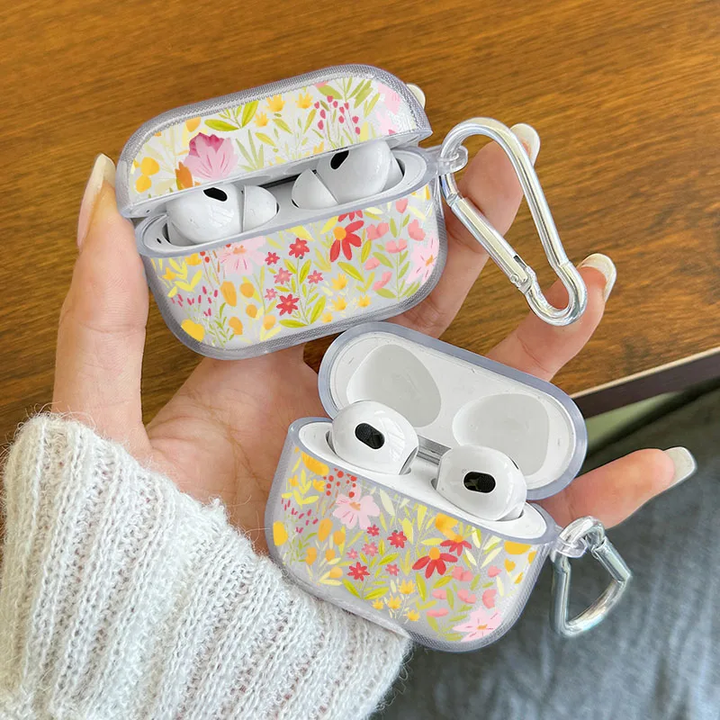 Wireless Bluetooth TPU Flower Pattern Earphone Cover