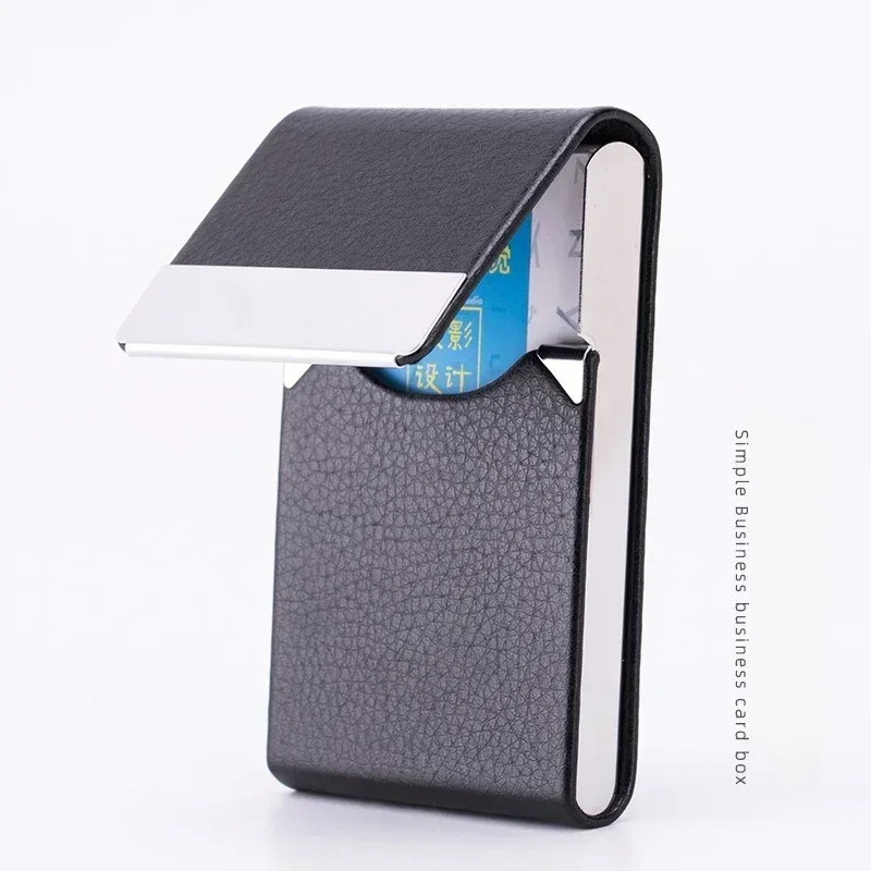 Elegant PU Leather Card and Cigarette Case with Magnetic Closure and Metal Accent