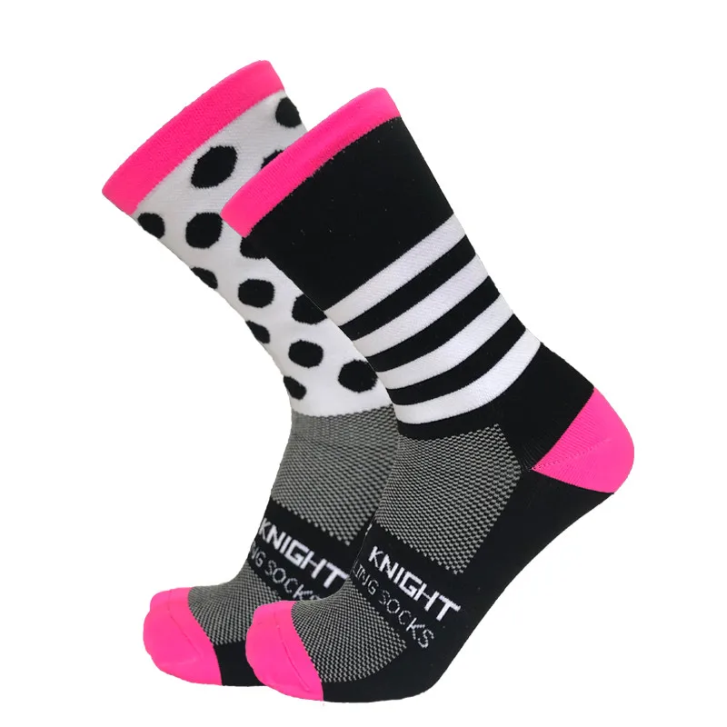 Cycling Socks Stripe Dot Professional Breathable Outdoor Racing Running
