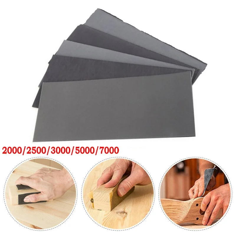 

5pcs 230*93mm Sandpaper Wet And Dry Sanding Paper 2000 2500 3000 5000 7000 Grit Sand Paper Abrasive Tools