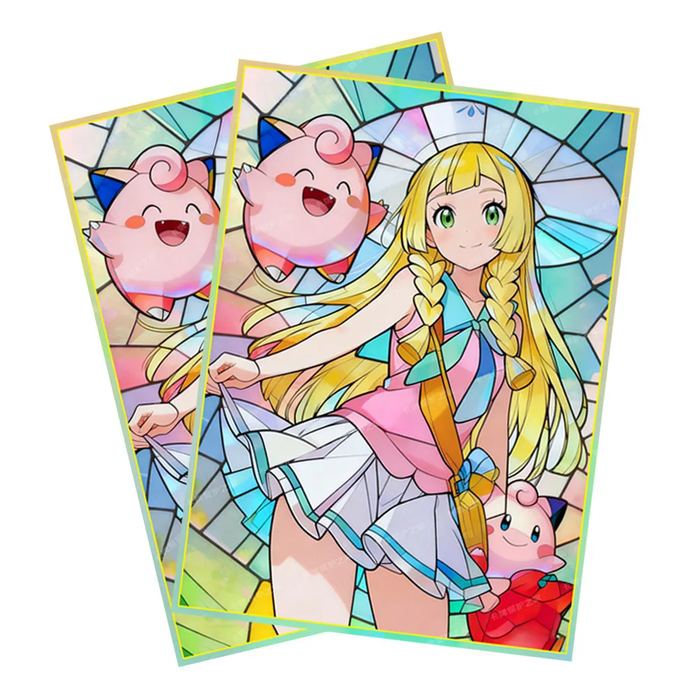 60PCS 애니메이션  리리 피규어 카드 슬리브 WS DTCG PTCG 트레이..