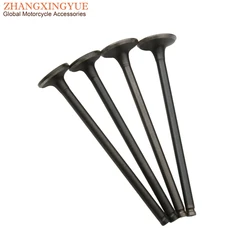 Scooter 4PC Intake And Exhaust Valves For Yamaha MT VP X-City WR 125 R YP 125R X-Max YZF R125 1B9-E2121-00 5YP-E2111-01 4T