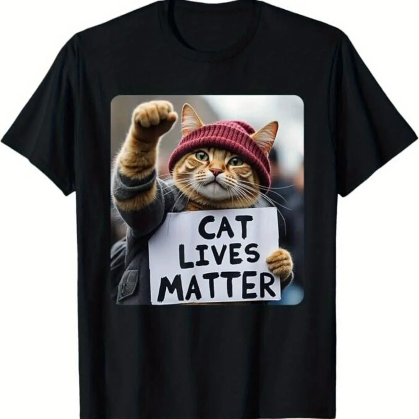 Männer Frauen Vintage Orange Tabby Cat Print T-Shirt Cat Lives Matter Kitten Graphic Pet Lover Streetwear Tops