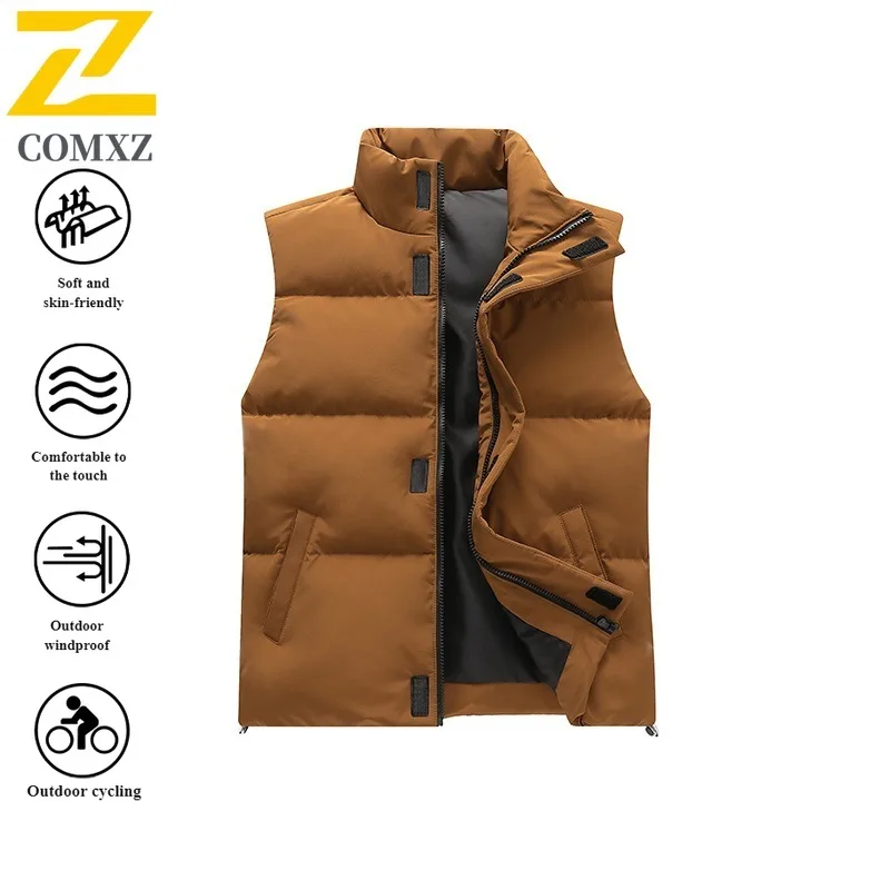 EiAO Vest Couple's Solid Padded Windproof Waterproof Thermal Sleeveless Jacket for Hiking Camping Fishing Minimalist Oudoor Wear