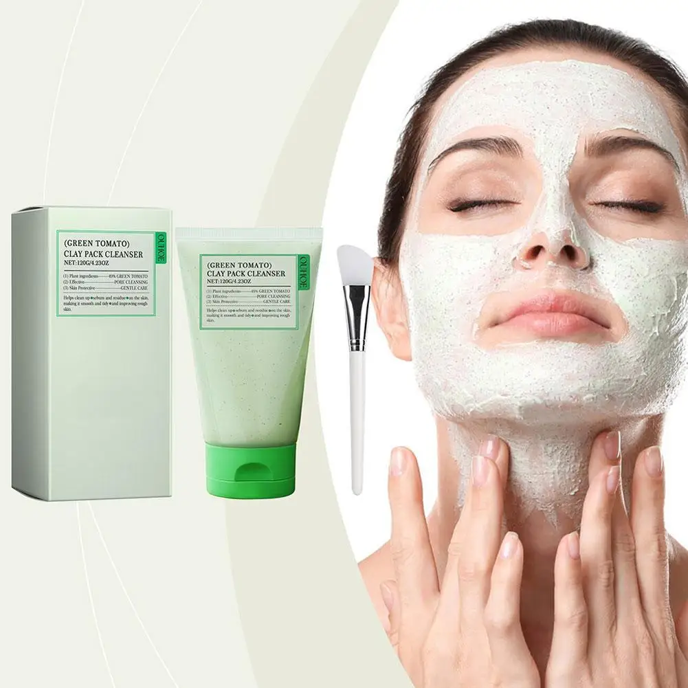 Green Tomato Clay Mask Cleanser Tea Exfoliating Gel Cleanser Nourishing Cleanser Facial Care facial cleanser