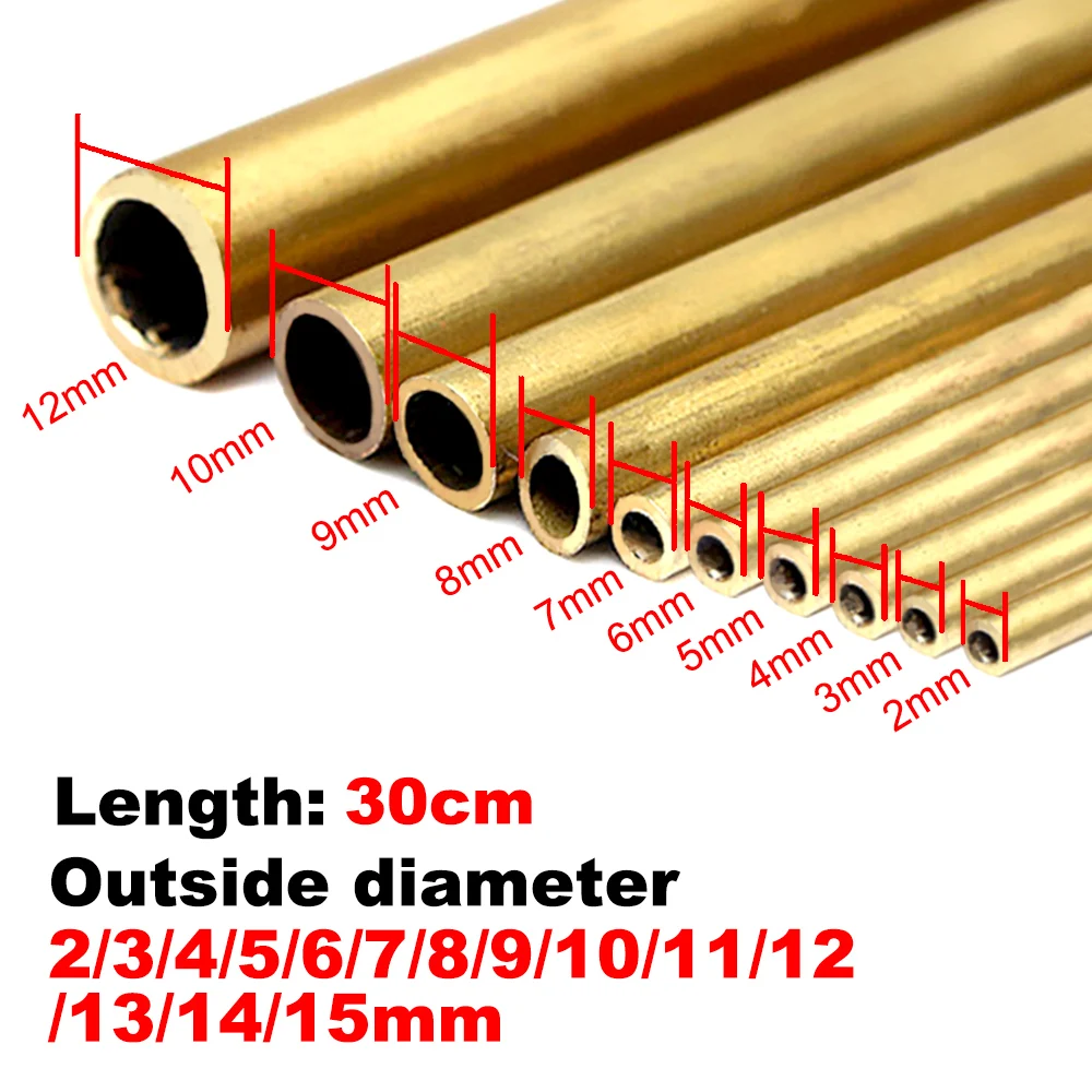 Premium Brass Round Bar - Various Diameters, 300mm Length - Ideal for Modelmaking and Craftsmanship