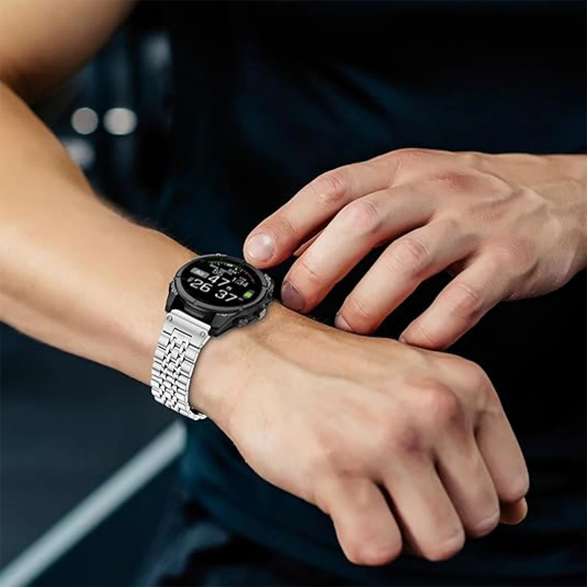 Premium Stainless Steel QuickFit Metal Strap - 26mm/22mm Watch Band Bracelet