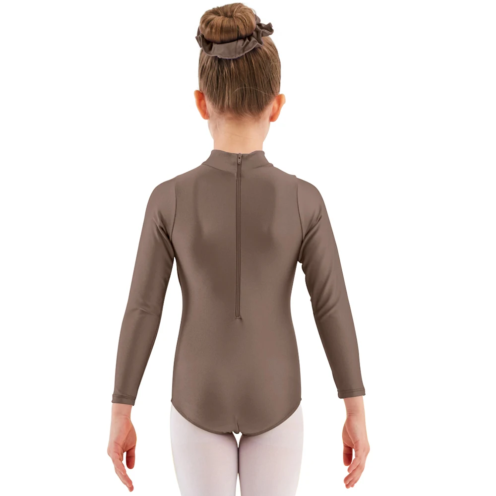 AOYLISEY Kids Basic Ballet Leotard Long Sleeve Turtleneck Girls Gymnastics Spandex Toddler Baby Romper Dance Costumes ballet leotard dance leotard girls dance costumes