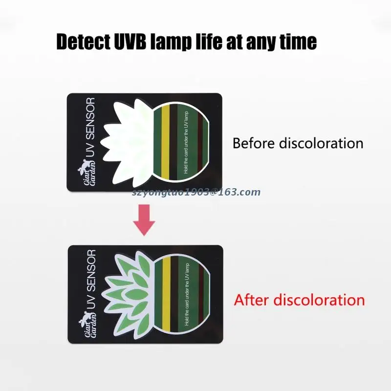 2PCS Reptile Terrarium UV Tester Cards for Lizard Gecko Chameleon Snake Habitat