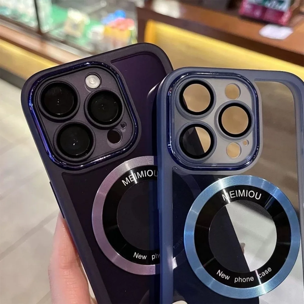 Luxury Shockproof Matte Phone Case with Transparent Bumper Cover