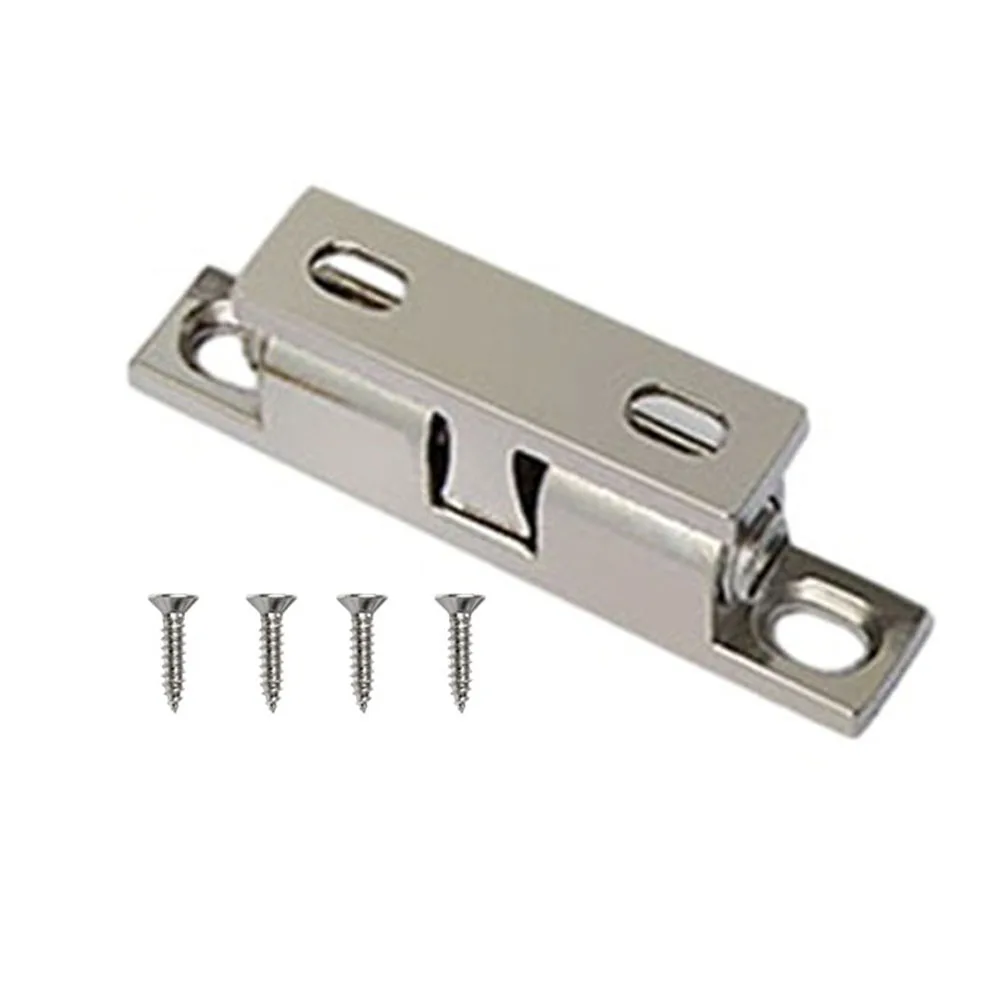 1pcs 43-70mm Cabinet Door Suction Bead Double Ball Catch Brass Latch Cabinet Touch Bead Wardrobe Switch Buckle Home Hardware door lock buckle cabinet magnetic catch