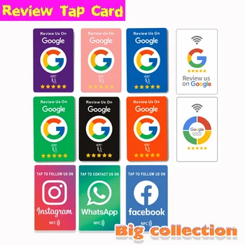 1Pc Reusable Review Tap Card Google Reviews Tap NFC Card Review Us on Google Tap Card Enhances SEO Saves Time User-Friendly 1