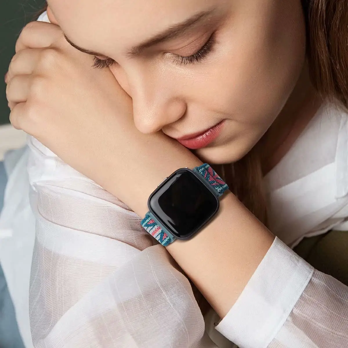 Cinturino Per Orologio Con Stampa Trifoglio Turchese Per FitBit Versa 1/2/3 4, FitBit Sense 1/2, FitBit Charge 4/5/6, Cinturino Sportivo Morbido In Silicone - Italia - Foto 5