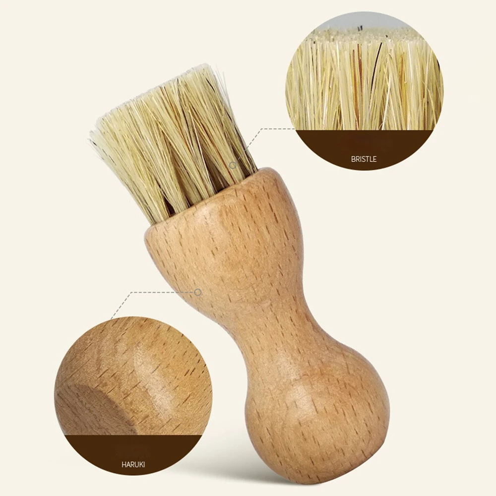 Shoe Brush Mini Shoe Brush Easy To Use Durable Strong Flexibility Comfortable Beech Handle Household Cleaning Appliances Waxing Brush Beech