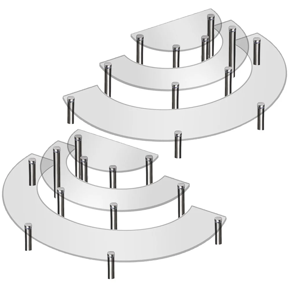 

2 Set Cake Display Stand Delicate Brackets Desktop Tray Shelf Stackable Party Dessert Three-dimensional Table Stands