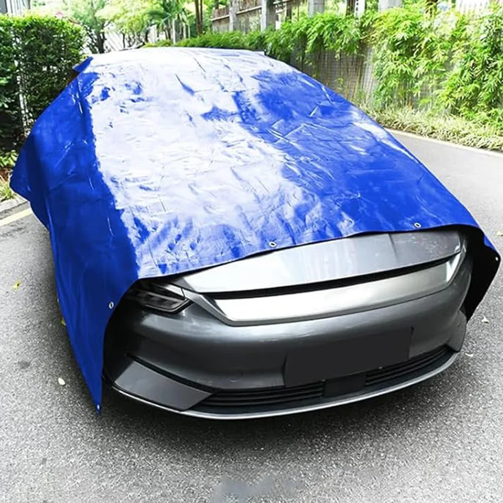 2x2/3/4M UV Resistant Tarp Waterproof Tear Resistance Tarpaulin Cover Multi Purpose Thick Tarp Cover for Home Boats Cars Camping