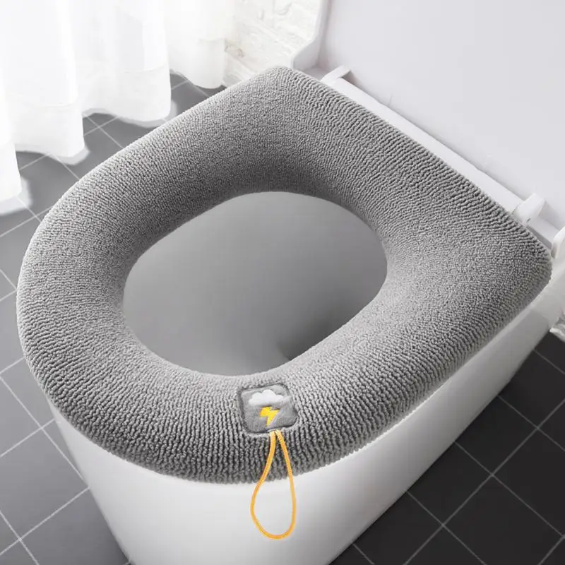 Thicken Toilet Seat Cover Mat Winter Warm Soft Washable Closestool Mat Seat Case Toilet Lid Pad Bidet Cover Bathroom Accessories toilet seat cover toilet mat toilet seat cushion