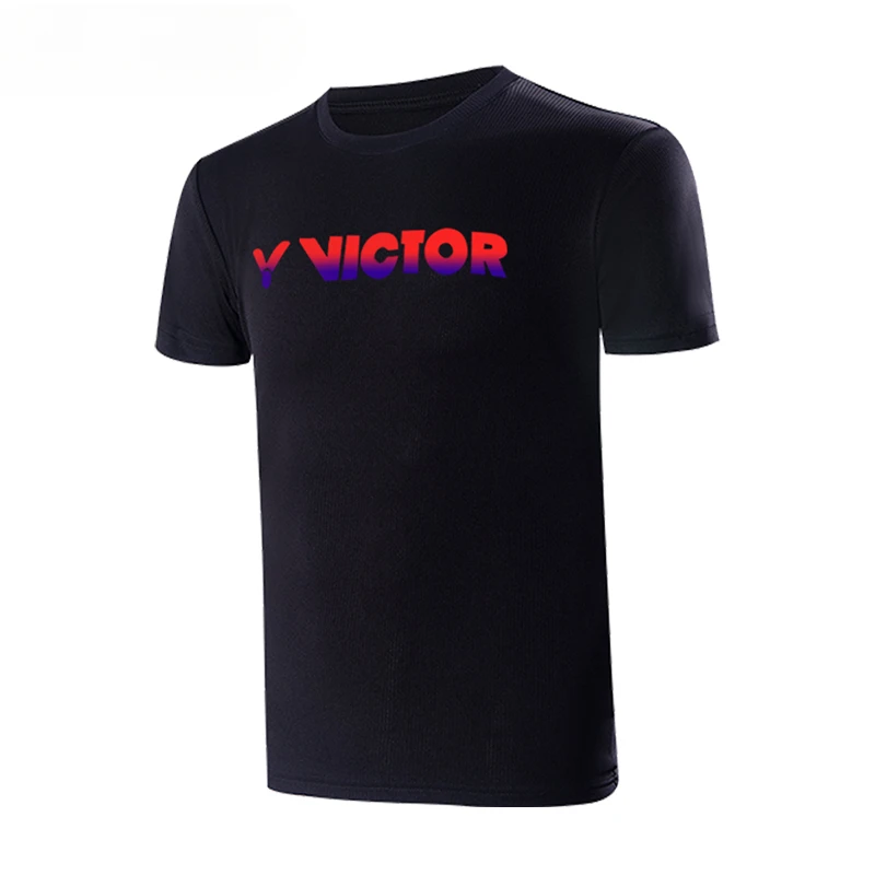 Mens Training Tshirt Victor Badminton Clothes Men's and Women's Competition Training Clothes Summer Short Sleeved Quick Drying Sports T-shirt