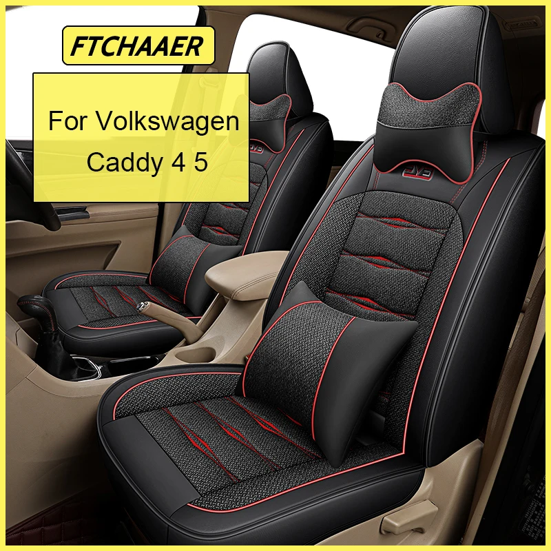 Ftchaaer Coprisedile Auto Per Vw Caddy 4 5 Sba Sbh Saa Sah 2015-2022 Accessori Auto Interni (1 Sedile)