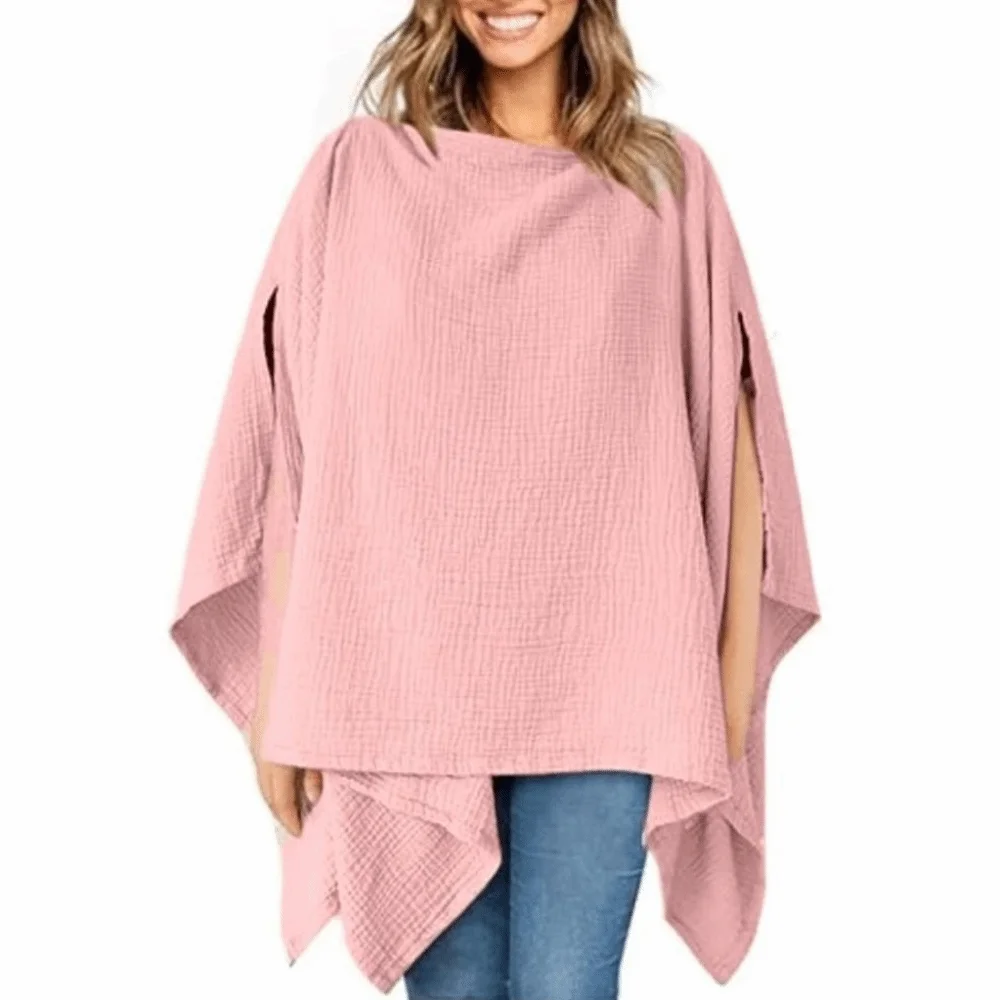 Solid Color Maternal Nursing Covers Comfortable Soft Breastfeeding Blanket Anti-Exposure Cotton Mother's Nursing Scarf