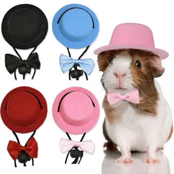 Bow Tie Small Animals Hats Interesting Head Accessories Circular Rabbit Hat Pet Cap Hedgehog.jpg