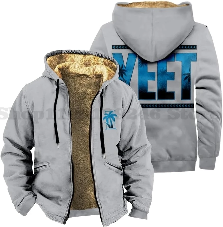 Jey Uso Yeet Zip up Hoodies Fashion Thick Jackets Vintage 90s Trucksuit Men Women Longsleeve 3