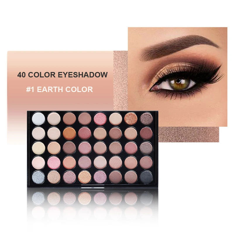 40 Colors Eye Shadow Plate Makeup Pigment Matte Luminous Waterproof Glitter Shimmer Cosmetic EyeShadow Pallete Make Up