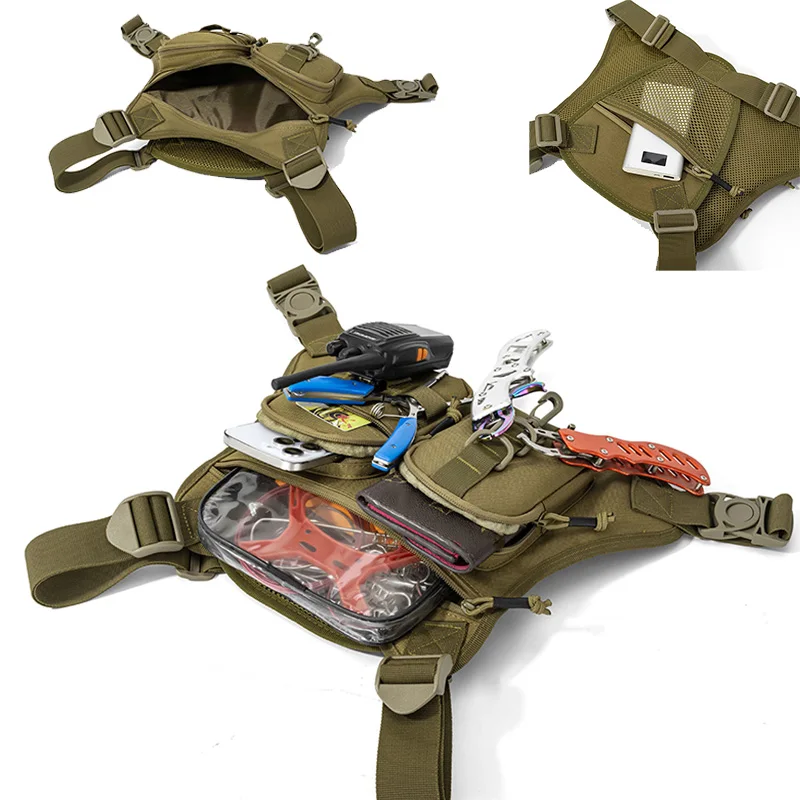 Polyester Tactical Molle Chest Rig Vest Bag for Outdoor Sports
