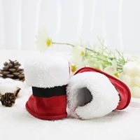 Baby toddler shoes, Christmas style, cute plush heart boots, warm and non-slip, suitable for holiday & party outfits, winter models 4
