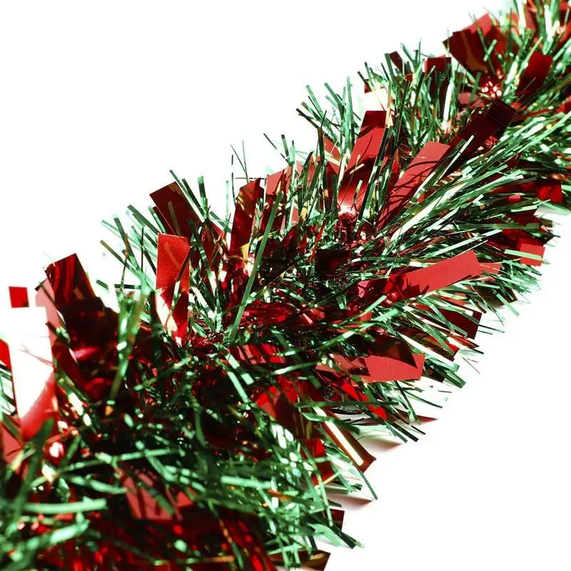 Red Green Wreath Christmas Tinsel Garlands Decoration Bar Tops 4