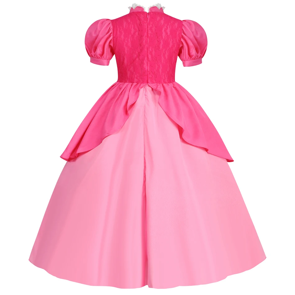 Girls Princess Peach Dress 6