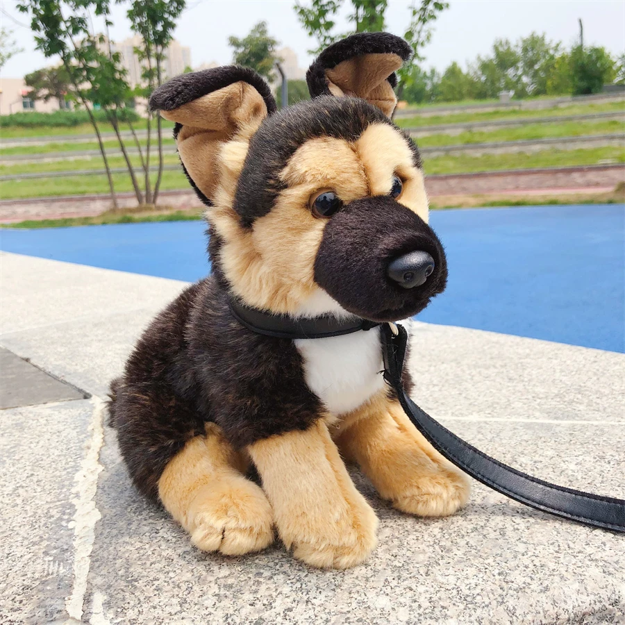 

German Shepherd Dog High Fidelity Anime Cute Plushie Wolfhound Plush Toys Lifelike Animals Simulation Stuffed Doll Kawai Toy Kid