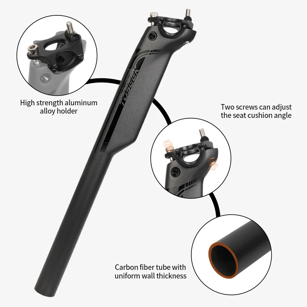 TOSEEK TSP-C31 카본 Mtb 자전거 시트 포스트 오프셋, 자전거 시트 포스트, 자전거 액세서리, 27.2, 30.8, 31.6, 20mm