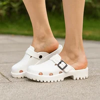 Fashion EVA Outdoor Beach Sandals Summer Women Hole Shoes Casual Light Thick Sole Soft Cloud Slippers